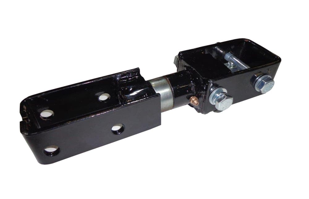 An adjustable ball mount with two trailer balls fitted, shown against a plain background
