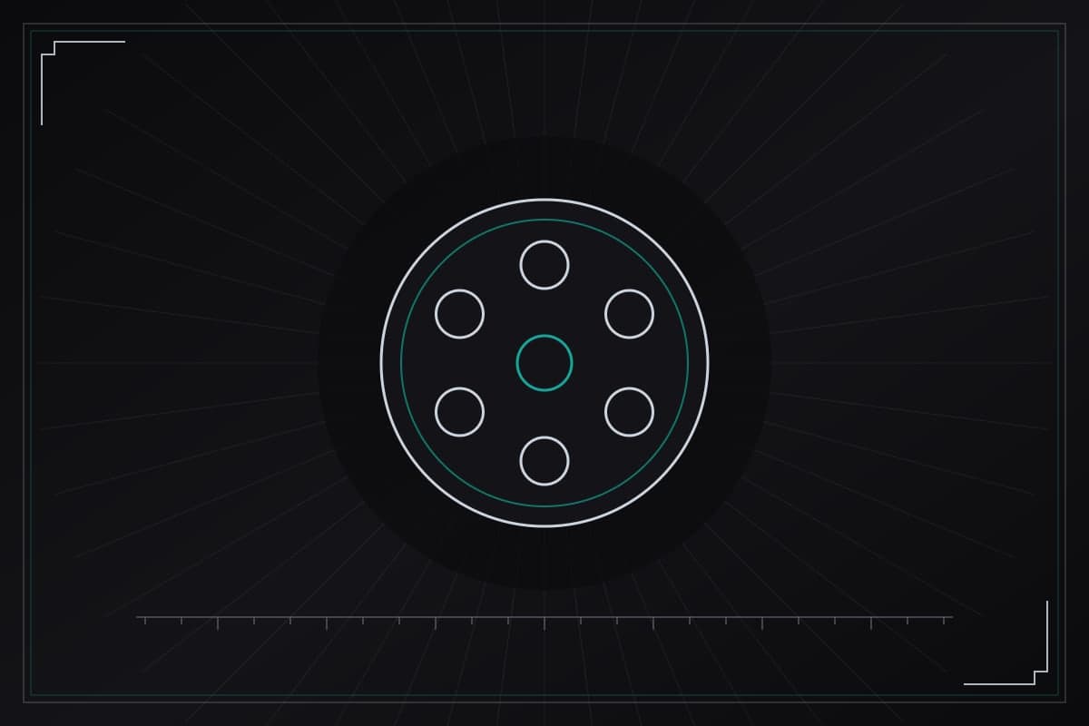 Schematic plate showing a round seven-pin connector face - original illustration